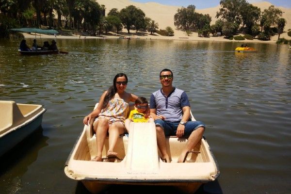 El paseo en bote en la laguna de Huacachina