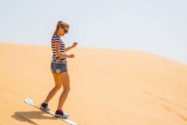 las dunas en sandboard